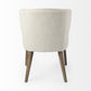 Ivory And Brown Mid Century Wingback Dining Chair By Homeroots | Dining Chairs | Modishstore - 4
