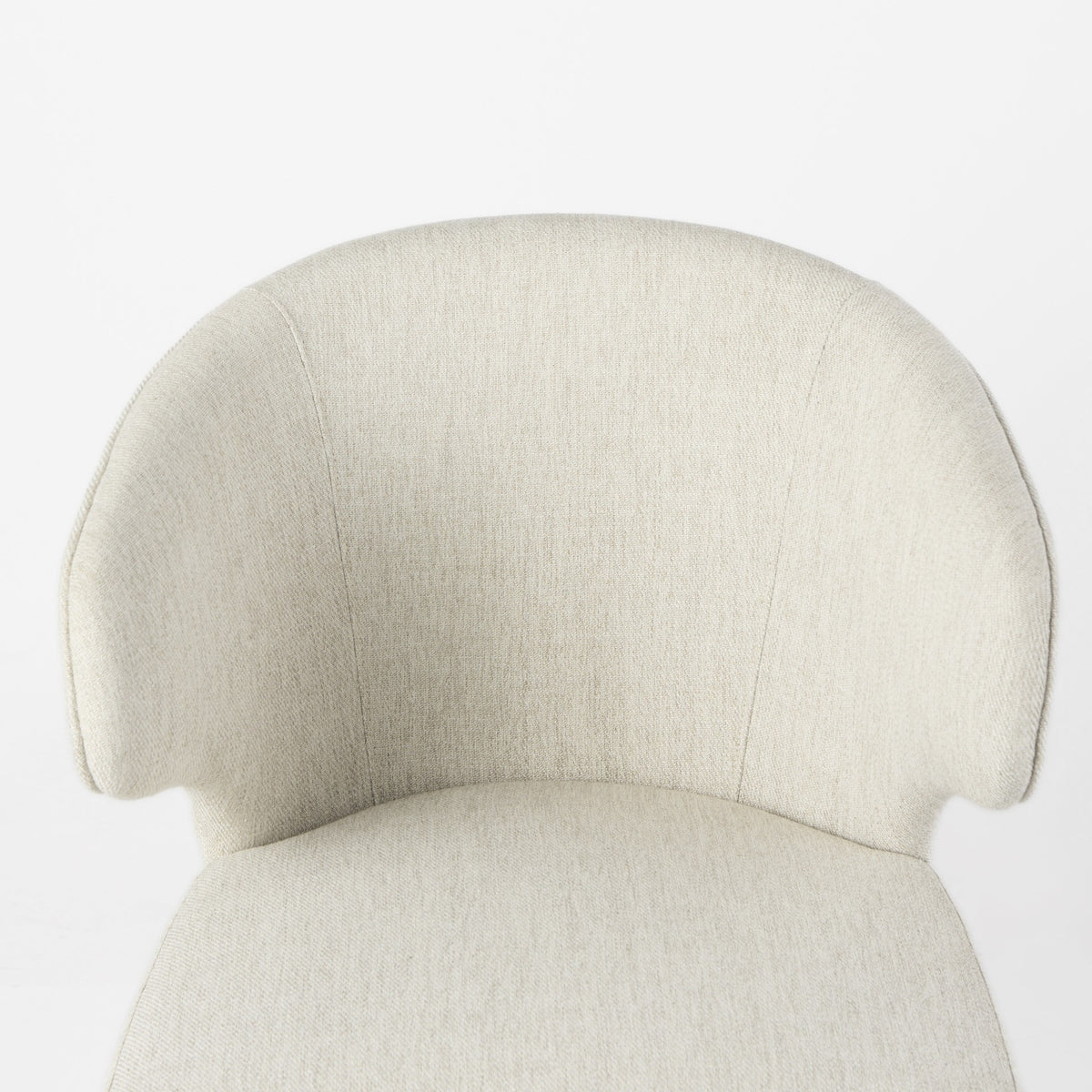 Ivory And Brown Mid Century Wingback Dining Chair By Homeroots | Dining Chairs | Modishstore - 6