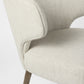 Ivory And Brown Mid Century Wingback Dining Chair By Homeroots | Dining Chairs | Modishstore - 7