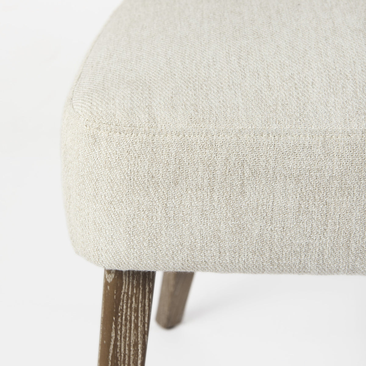 Ivory And Brown Mid Century Wingback Dining Chair By Homeroots | Dining Chairs | Modishstore - 8