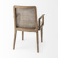 Light Natural And Cream Uholstery And Cane Dining Armchair By Homeroots | Dining Chairs | Modishstore - 5
