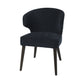 Dark Navy And Black Mid Century Wingback Dining Chair By Homeroots | Dining Chairs | Modishstore - 3