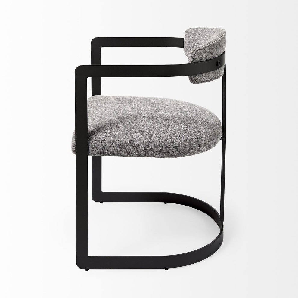 Curvy Gold And White Upholstered Dining Armchair By Homeroots | Dining Chairs | Modishstore - 12