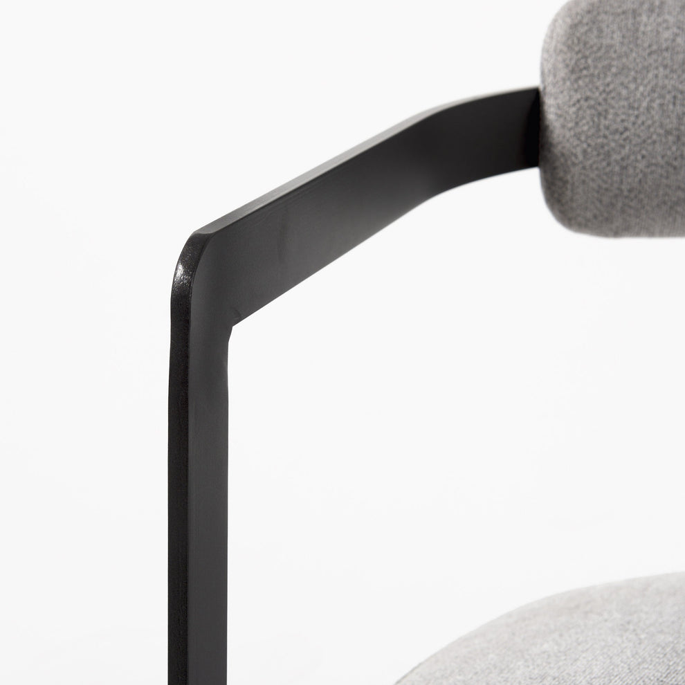 Curvy Gold And White Upholstered Dining Armchair By Homeroots | Dining Chairs | Modishstore - 16