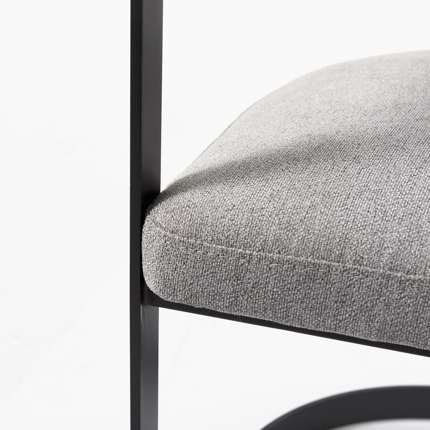 Curvy Gold And White Upholstered Dining Armchair By Homeroots | Dining Chairs | Modishstore - 17