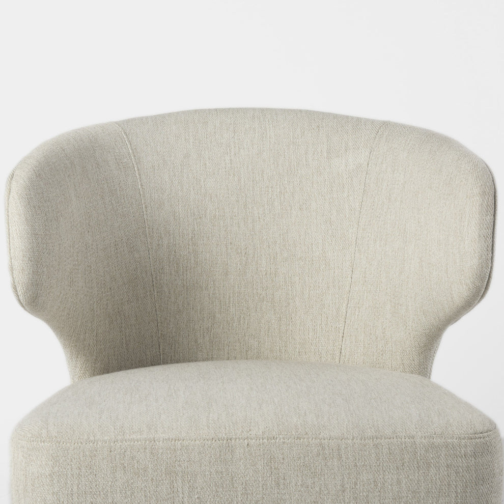 Ivory And Black Mid Century Wingback Dining Chair By Homeroots | Dining Chairs | Modishstore - 6