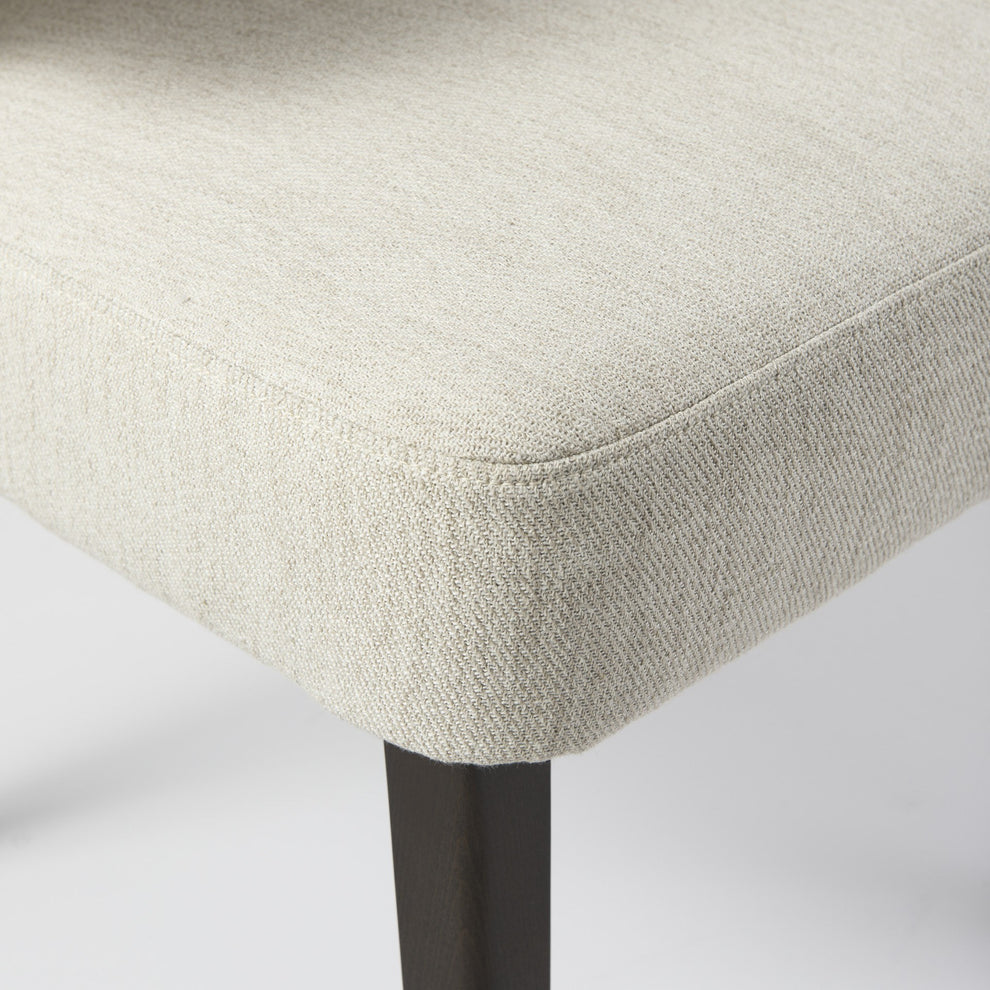 Ivory And Black Mid Century Wingback Dining Chair By Homeroots | Dining Chairs | Modishstore - 8