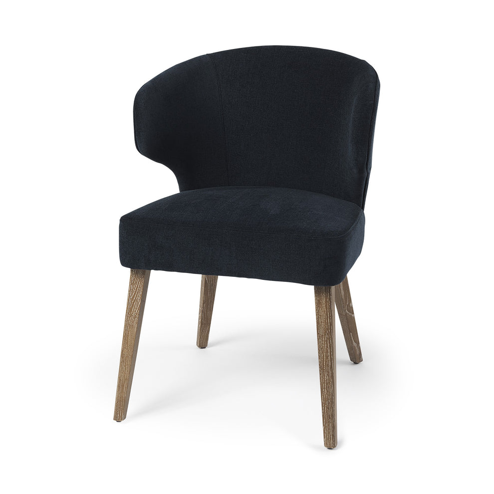 Ivory And Black Mid Century Wingback Dining Chair By Homeroots | Dining Chairs | Modishstore - 10