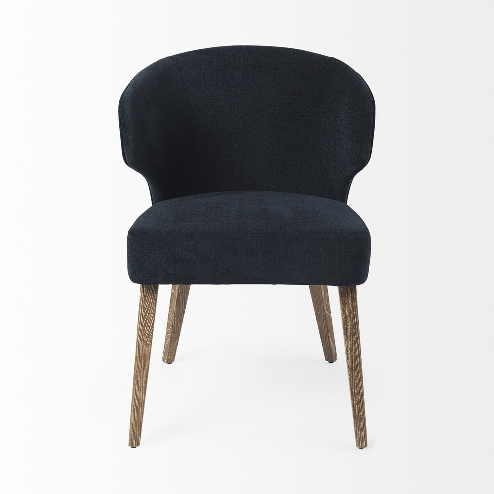 Ivory And Black Mid Century Wingback Dining Chair By Homeroots | Dining Chairs | Modishstore - 11