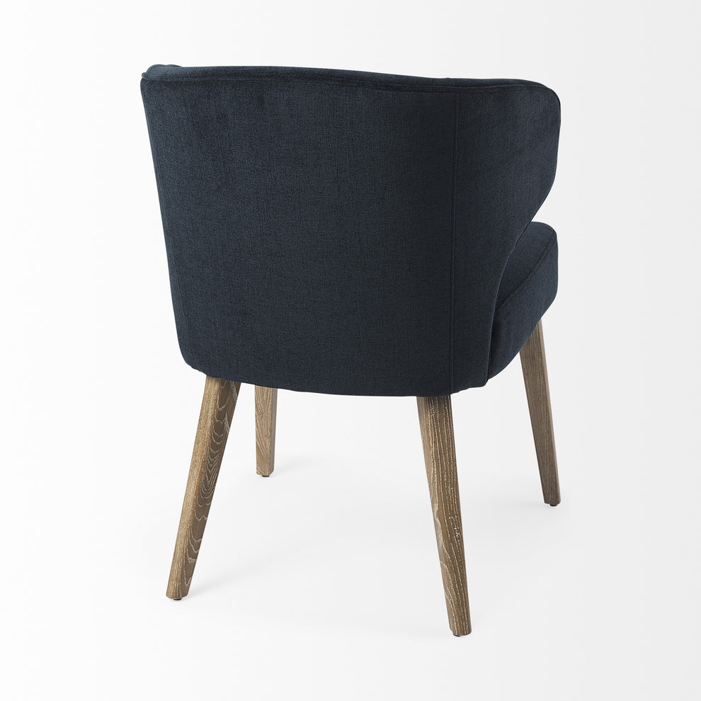 Ivory And Black Mid Century Wingback Dining Chair By Homeroots | Dining Chairs | Modishstore - 14