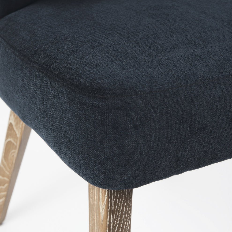 Ivory And Black Mid Century Wingback Dining Chair By Homeroots | Dining Chairs | Modishstore - 17