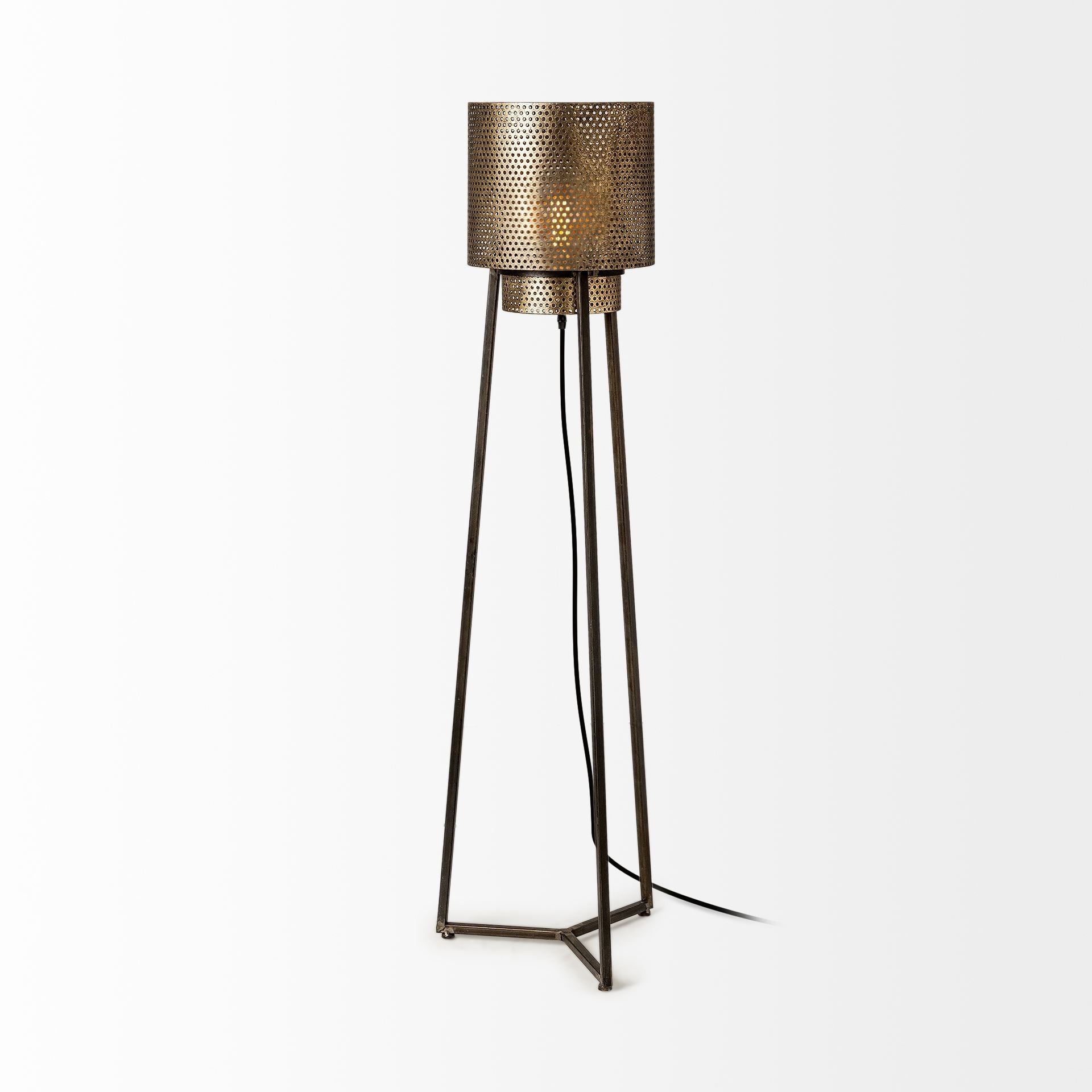 HomeRoots Tripod Floor Lamp