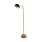Antiqued Gold Black and Concrete Floor Lamp By Homeroots | Floor Lamps | Modishstore - 2