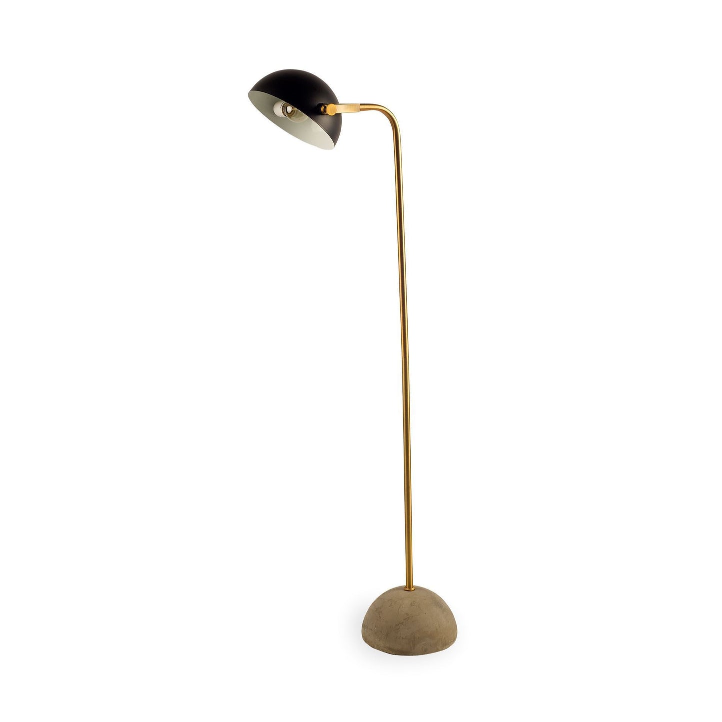 Antiqued Gold Black and Concrete Floor Lamp By Homeroots | Floor Lamps | Modishstore