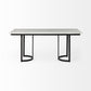 Modern Marble And Metal Dining Table By Homeroots | Dining Tables | Modishstore - 2