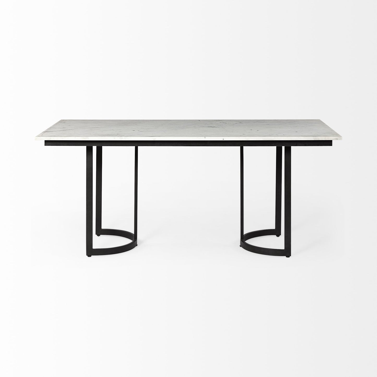 Modern Marble And Metal Dining Table By Homeroots | Dining Tables | Modishstore - 2