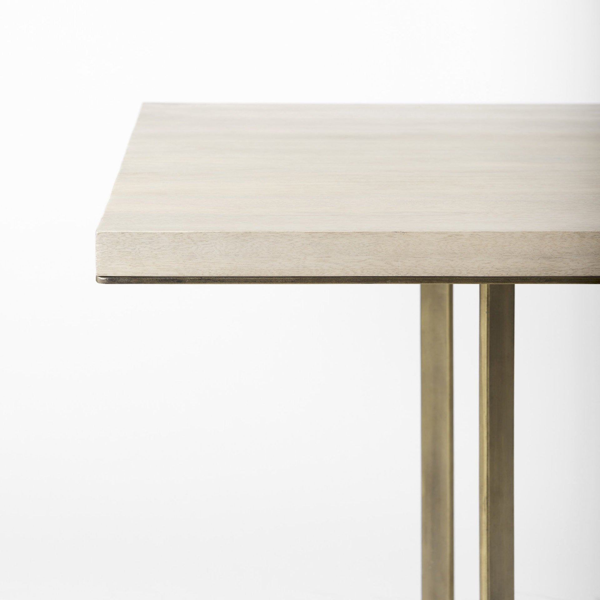 Modern Square Wood And Gold Dining Table By Homeroots | Dining Tables | Modishstore - 4