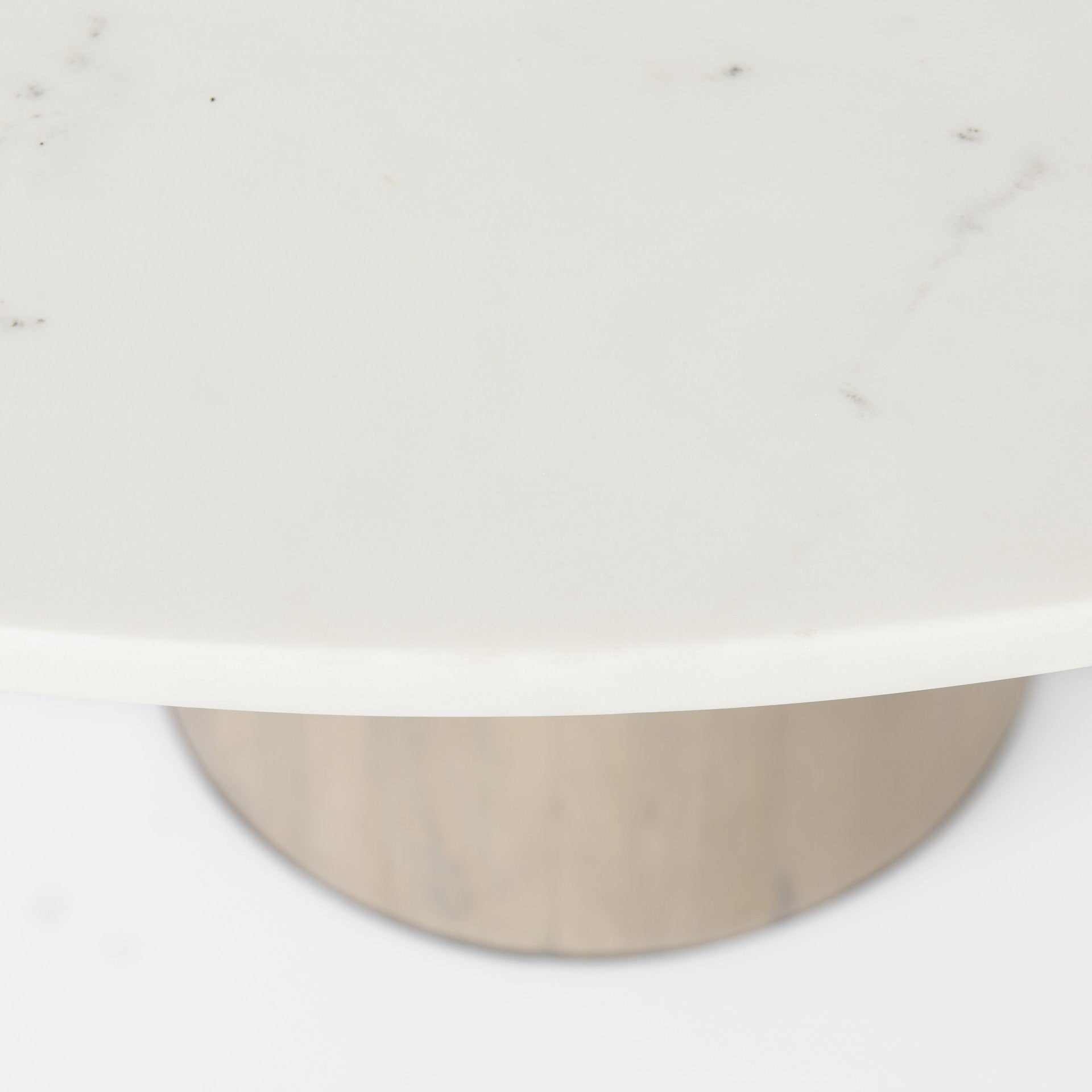 White Marble Mod Pedestal Dining Table By Homeroots | Dining Tables | Modishstore - 5