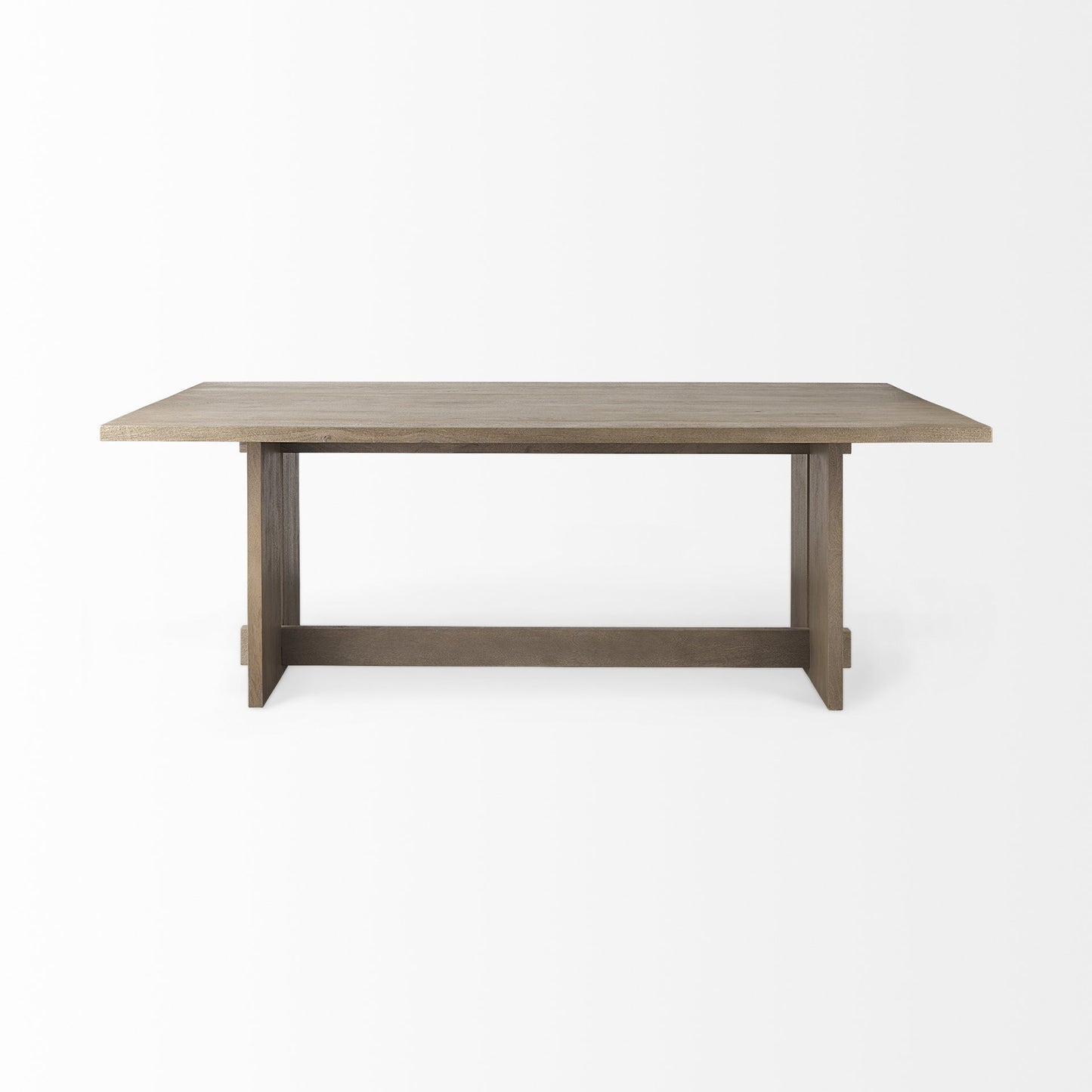 Light Brown Modern Rustic Wooden Dining Table By Homeroots | Dining Tables | Modishstore - 2