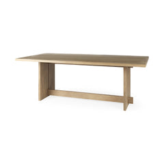 Light Natural Modern Rustic Wooden Dining Table By Homeroots