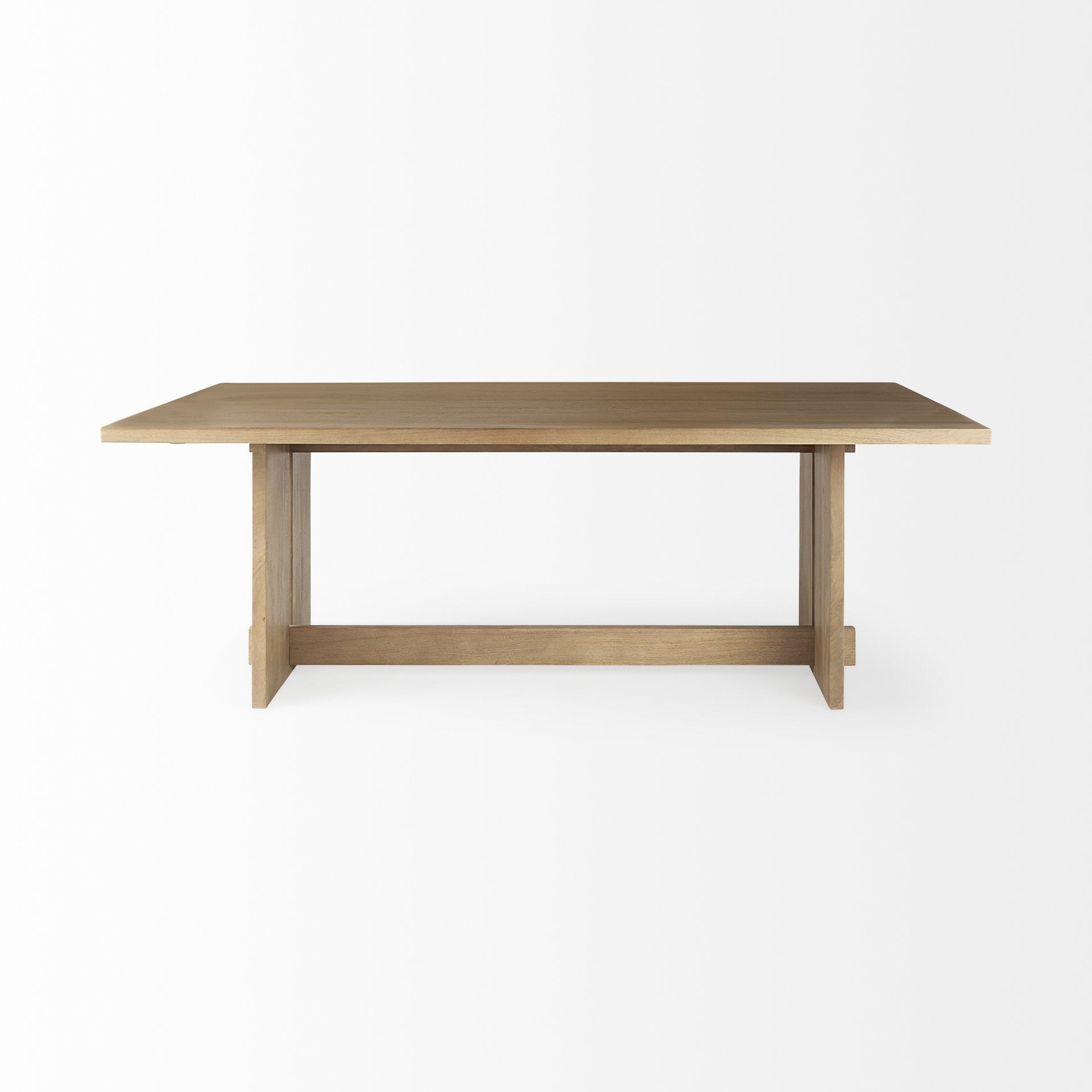 Light Natural Modern Rustic Wooden Dining Table By Homeroots | Dining Tables | Modishstore - 2