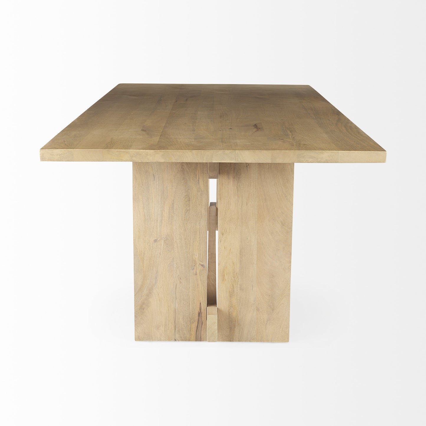 Light Natural Modern Rustic Wooden Dining Table By Homeroots | Dining Tables | Modishstore - 3
