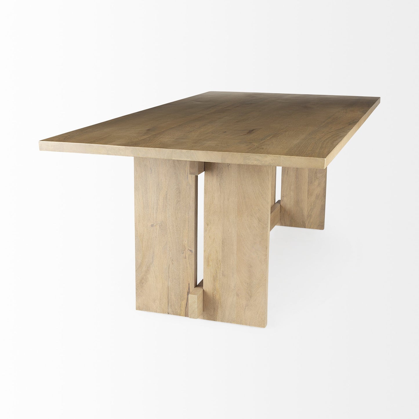 Light Natural Modern Rustic Wooden Dining Table By Homeroots | Dining Tables | Modishstore - 4