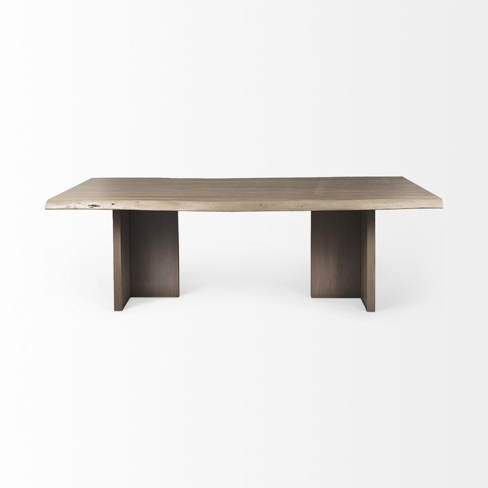 Rustic Live Edge Natural Wood Dining Table By Homeroots | Dining Tables | Modishstore - 2
