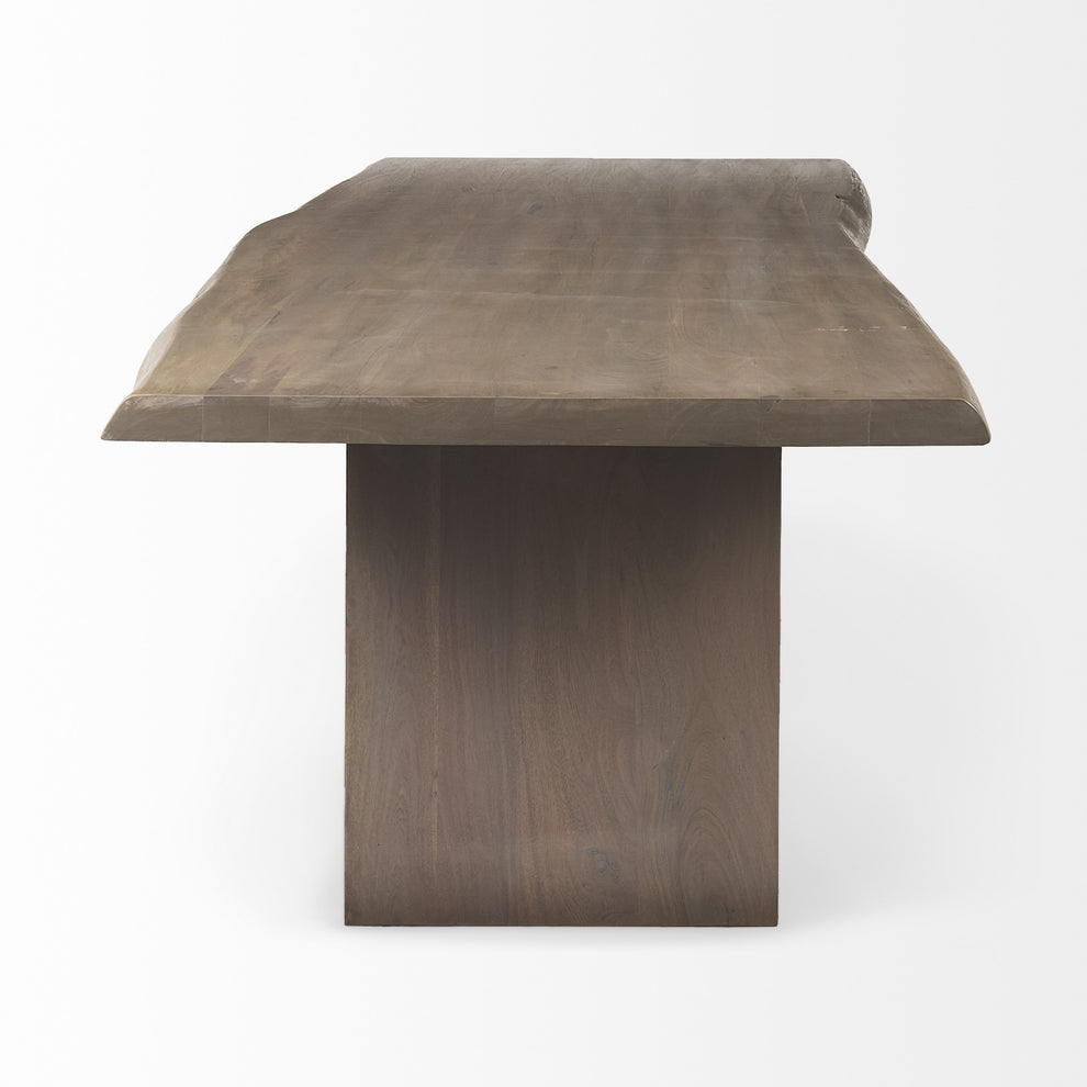 Rustic Live Edge Natural Wood Dining Table By Homeroots | Dining Tables | Modishstore - 3