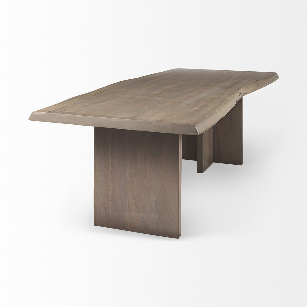 Rustic Live Edge Natural Wood Dining Table By Homeroots | Dining Tables | Modishstore - 4