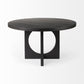 Black Wood Round Geometric Dining Table By Homeroots | Dining Tables | Modishstore - 2