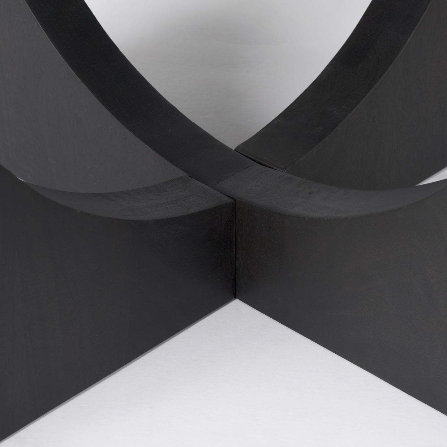 Black Wood Round Geometric Dining Table By Homeroots | Dining Tables | Modishstore - 8