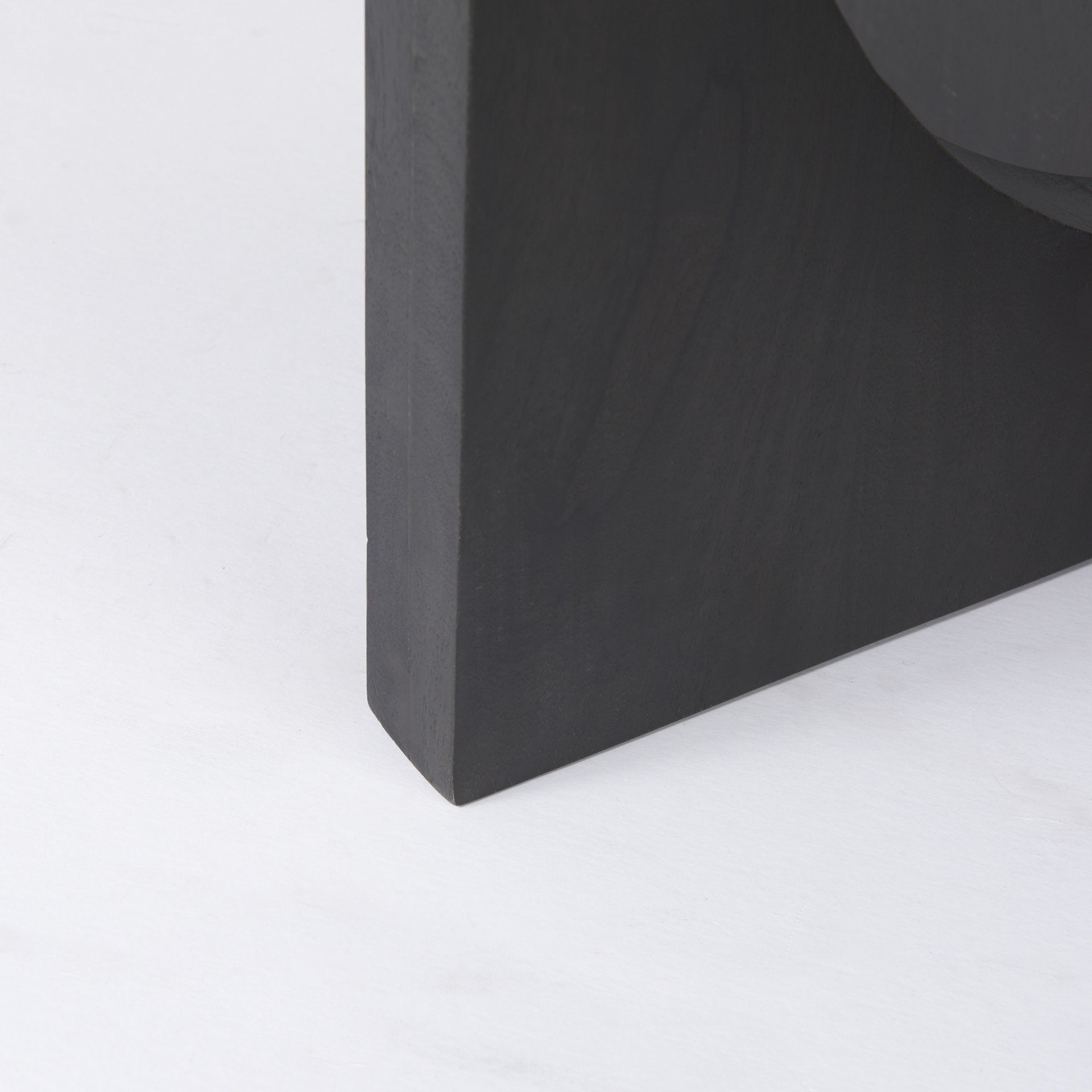 Black Wood Round Geometric Dining Table By Homeroots | Dining Tables | Modishstore - 9