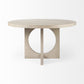 Light Natural Wood Round Geometric Dining Table By Homeroots | Dining Tables | Modishstore - 2