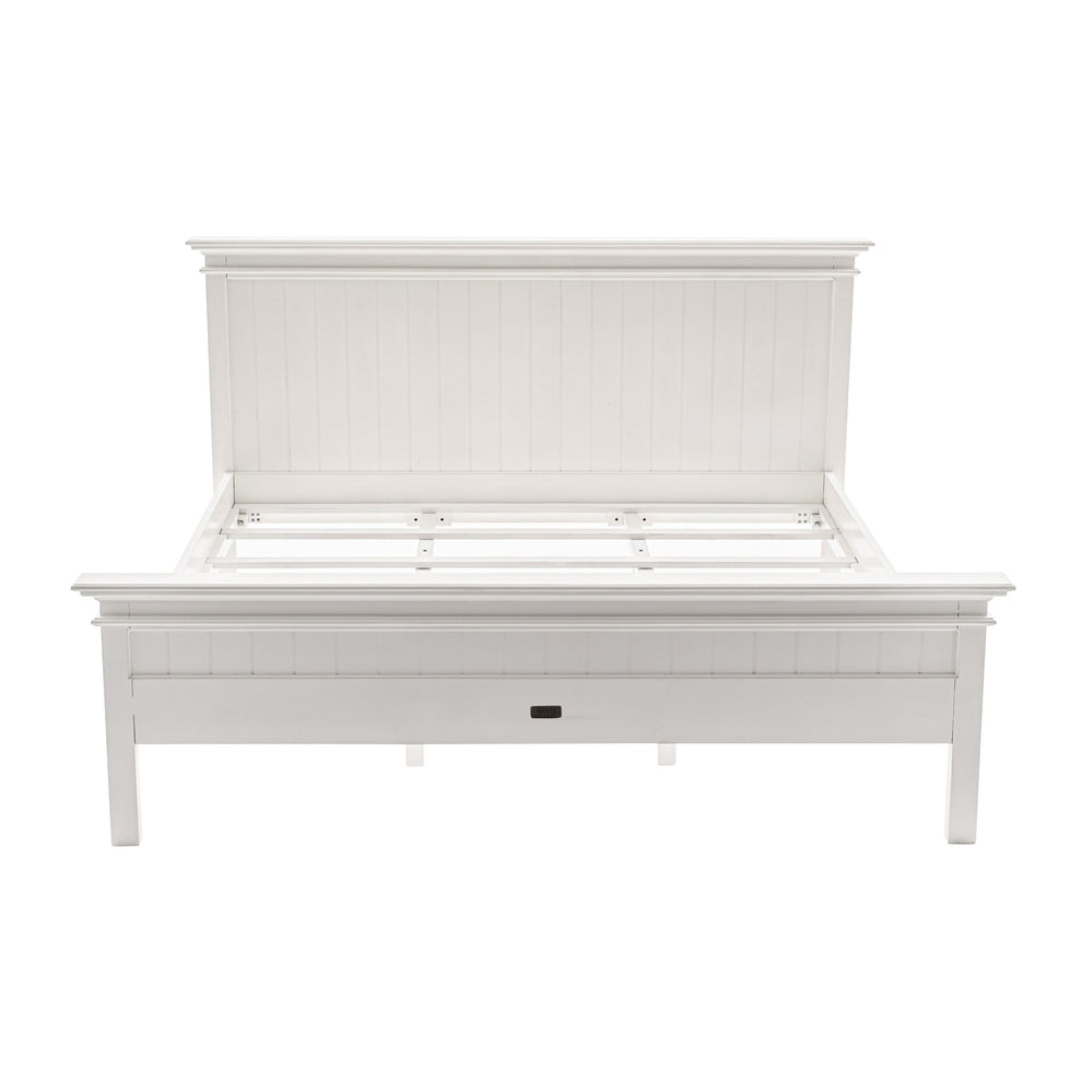 Classic White Panel King Size Bed By Homeroots | Beds | Modishstore - 2