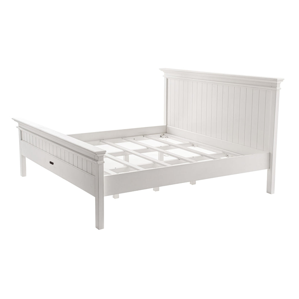 Classic White Panel King Size Bed By Homeroots | Beds | Modishstore - 3