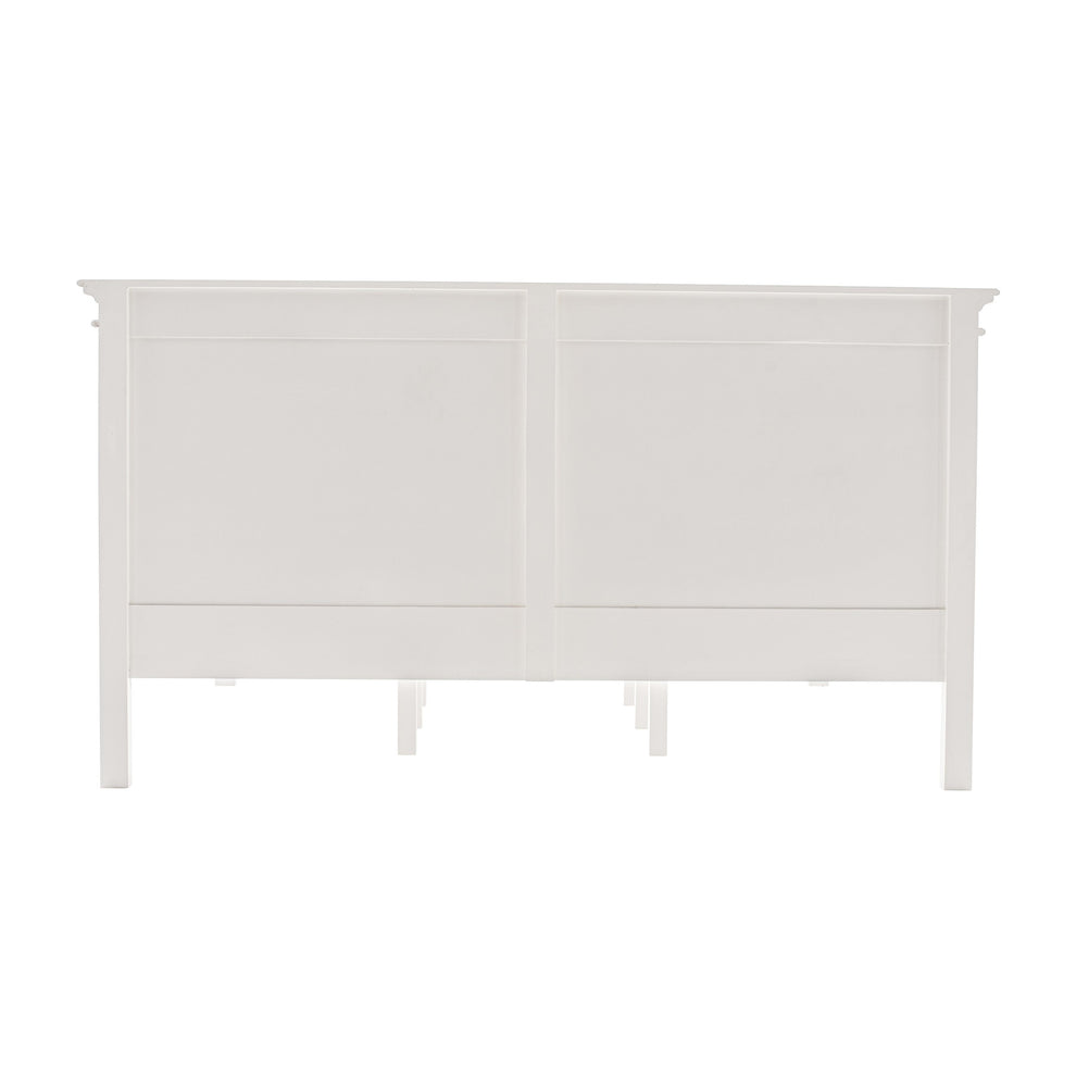 Classic White Panel King Size Bed By Homeroots | Beds | Modishstore - 6