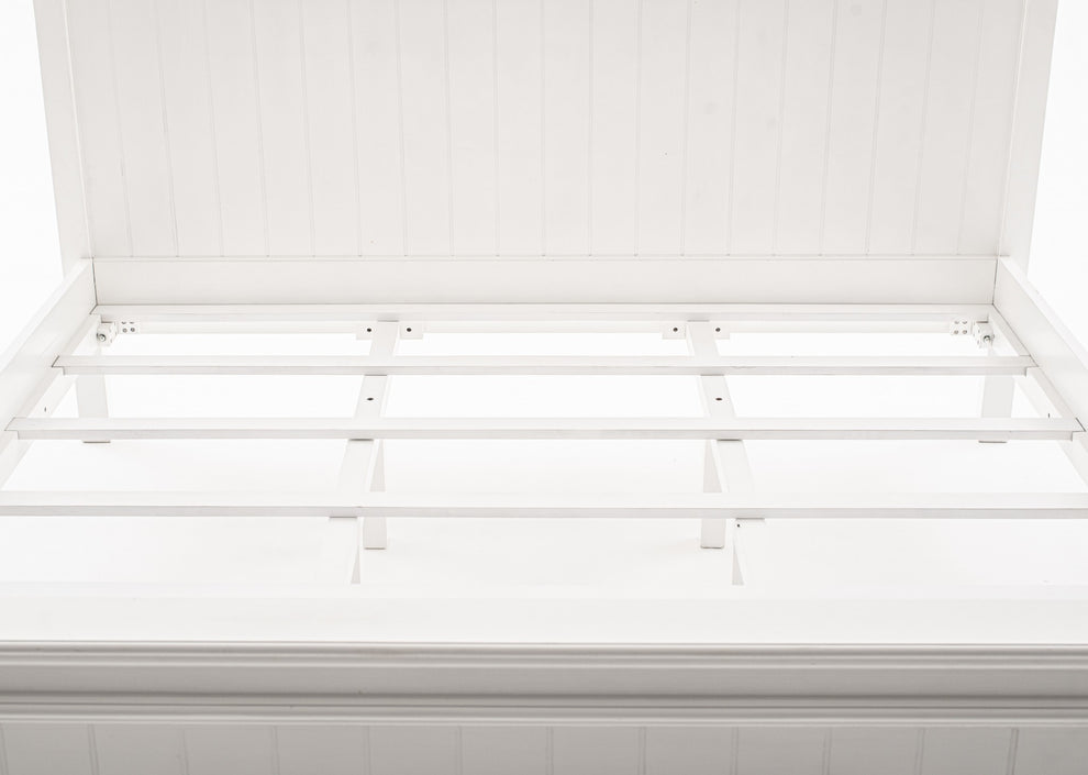 Classic White Panel King Size Bed By Homeroots | Beds | Modishstore - 7