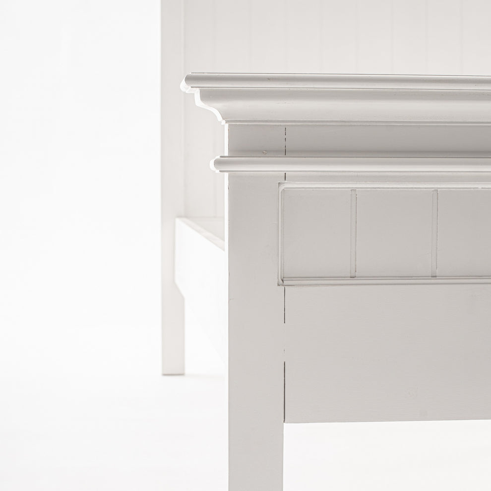 Classic White Panel King Size Bed By Homeroots | Beds | Modishstore - 9