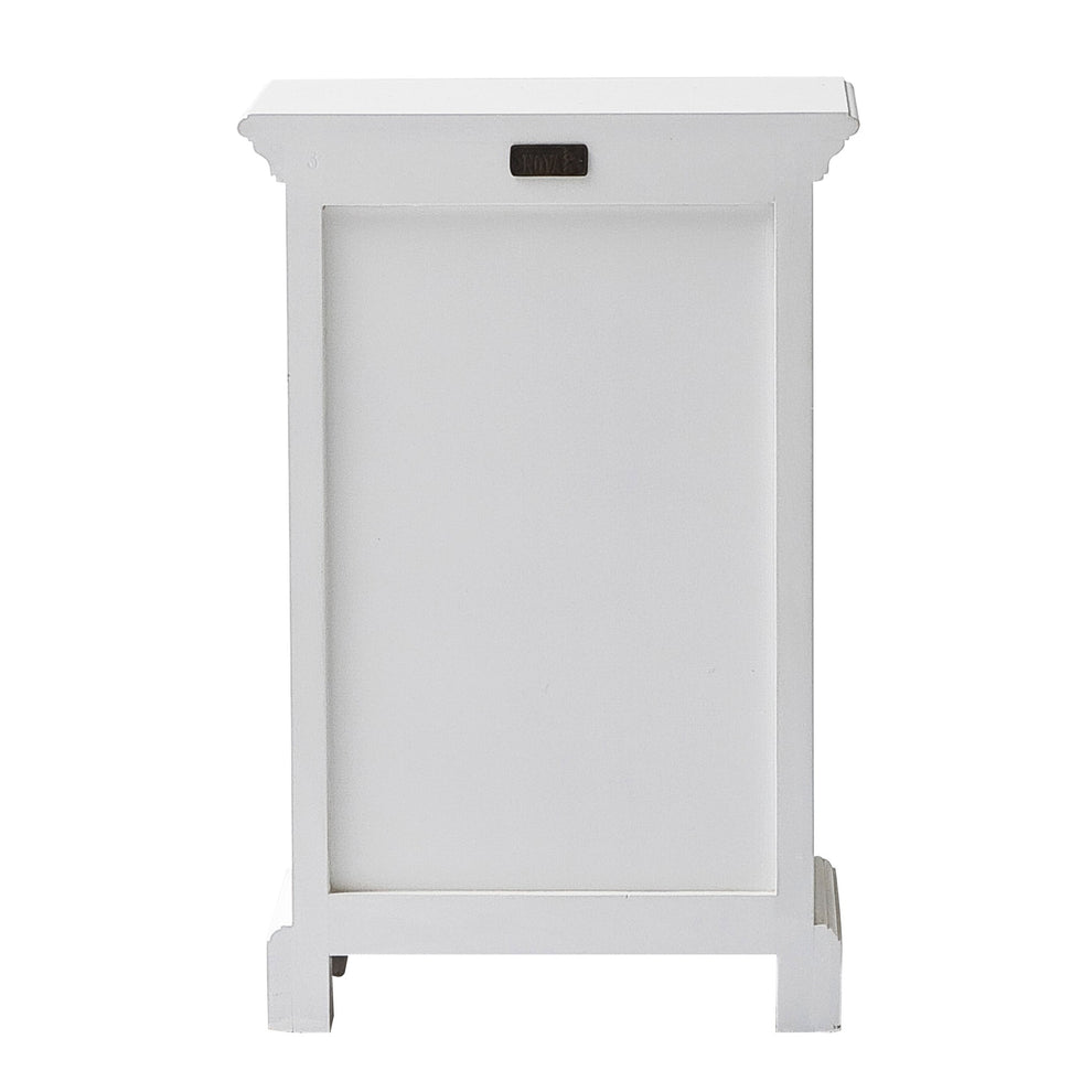 Classic White Three Drawer Nightstand By Homeroots | Nightstands | Modishstore - 8