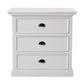 Classic White Large Three Drawer Nightstand By Homeroots | Nightstands | Modishstore - 2