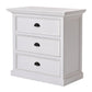 Classic White Large Three Drawer Nightstand By Homeroots | Nightstands | Modishstore - 3