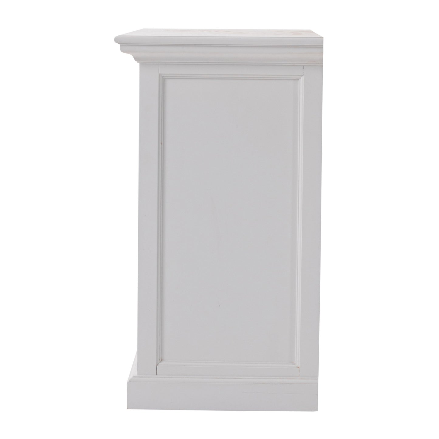 Classic White Large Three Drawer Nightstand By Homeroots | Nightstands | Modishstore - 5