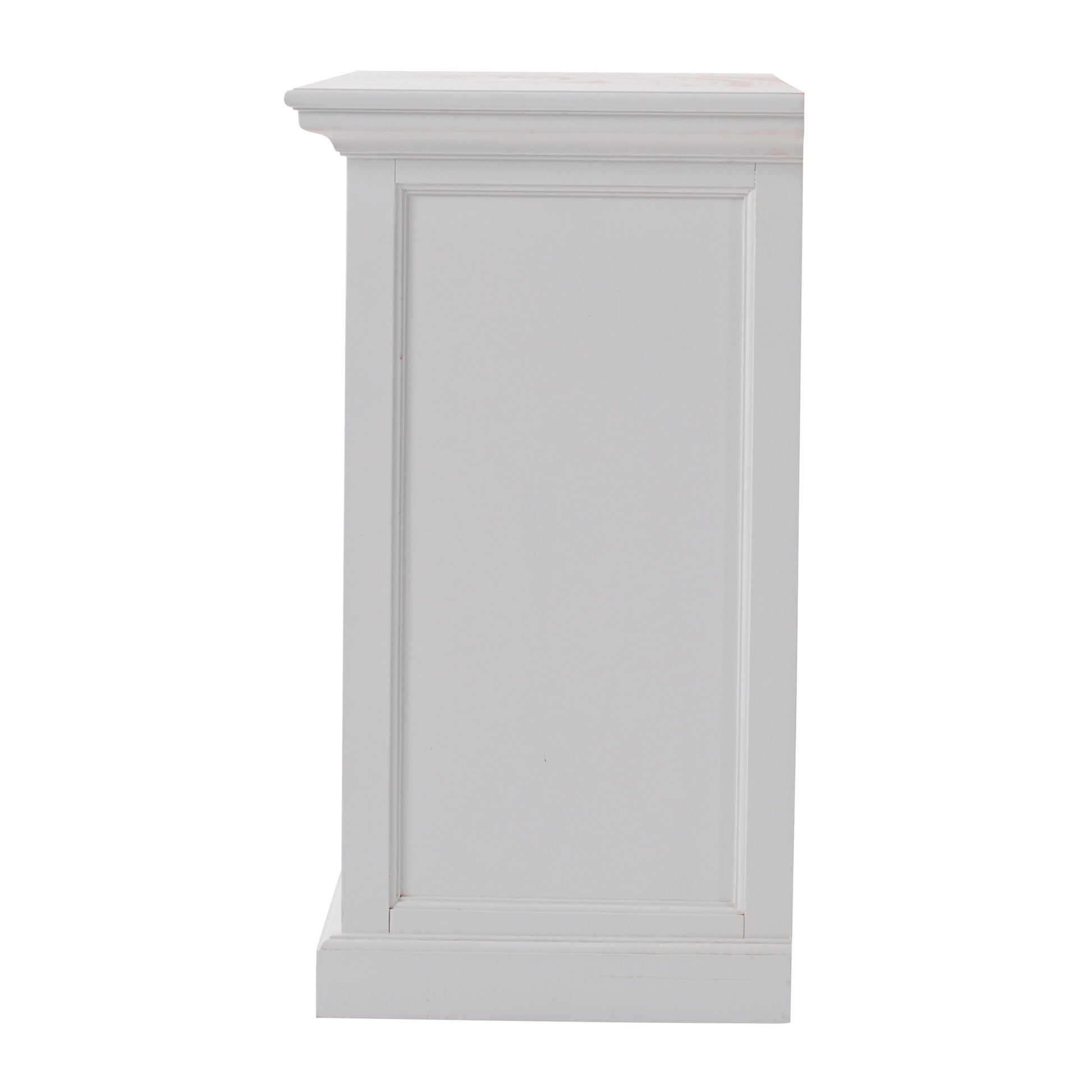 Classic White Large Three Drawer Nightstand By Homeroots | Nightstands | Modishstore - 5