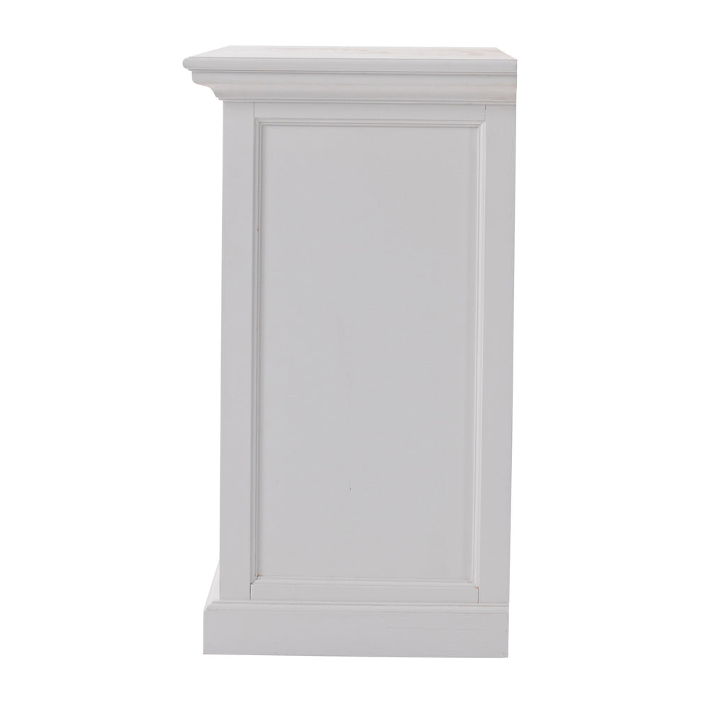 Classic White Large Three Drawer Nightstand By Homeroots | Nightstands | Modishstore - 5