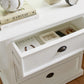 Classic White Large Three Drawer Nightstand By Homeroots | Nightstands | Modishstore - 7