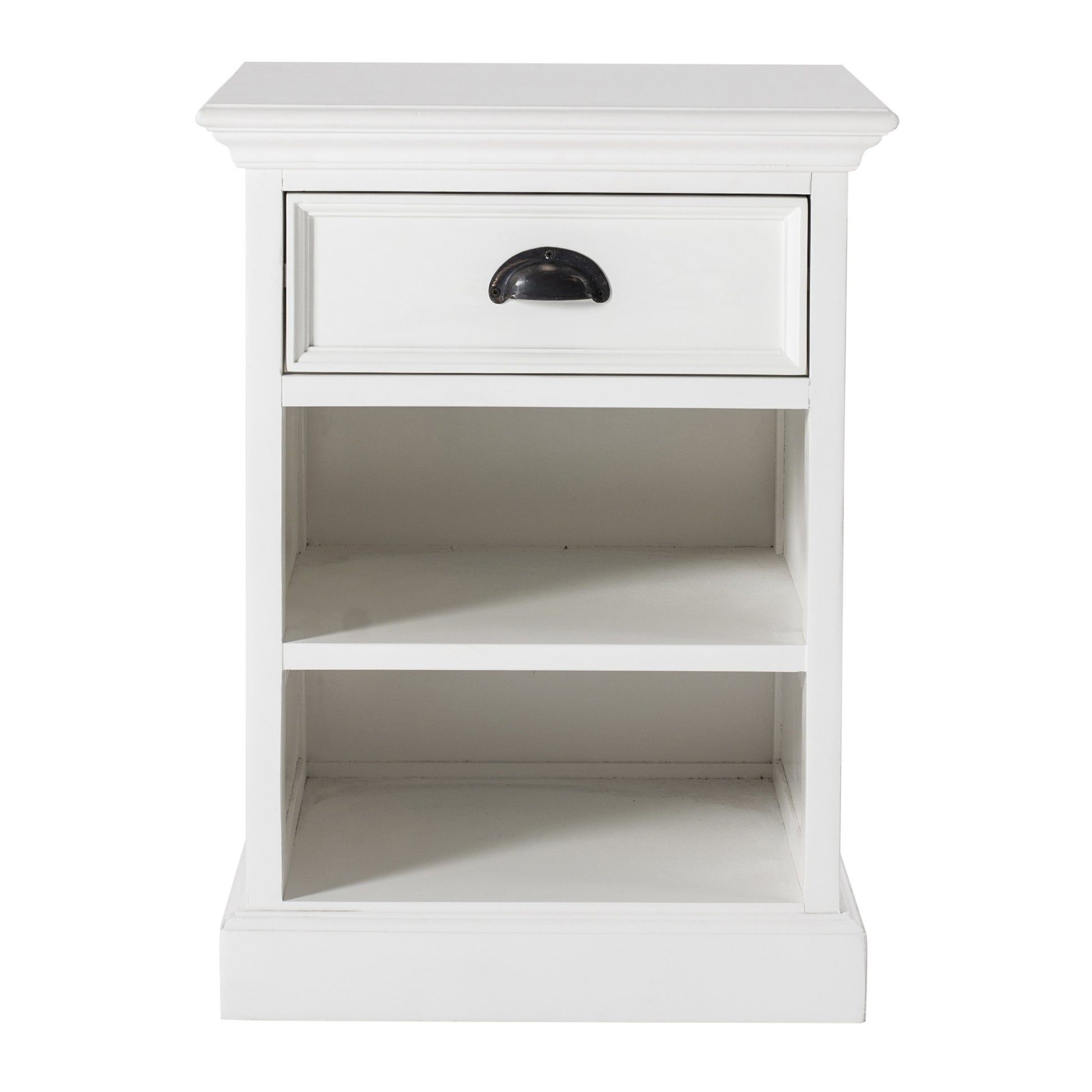 Classic White Nightstand With Shelves By Homeroots | Nightstands | Modishstore