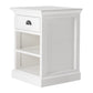 Classic White Nightstand With Shelves By Homeroots | Nightstands | Modishstore - 2