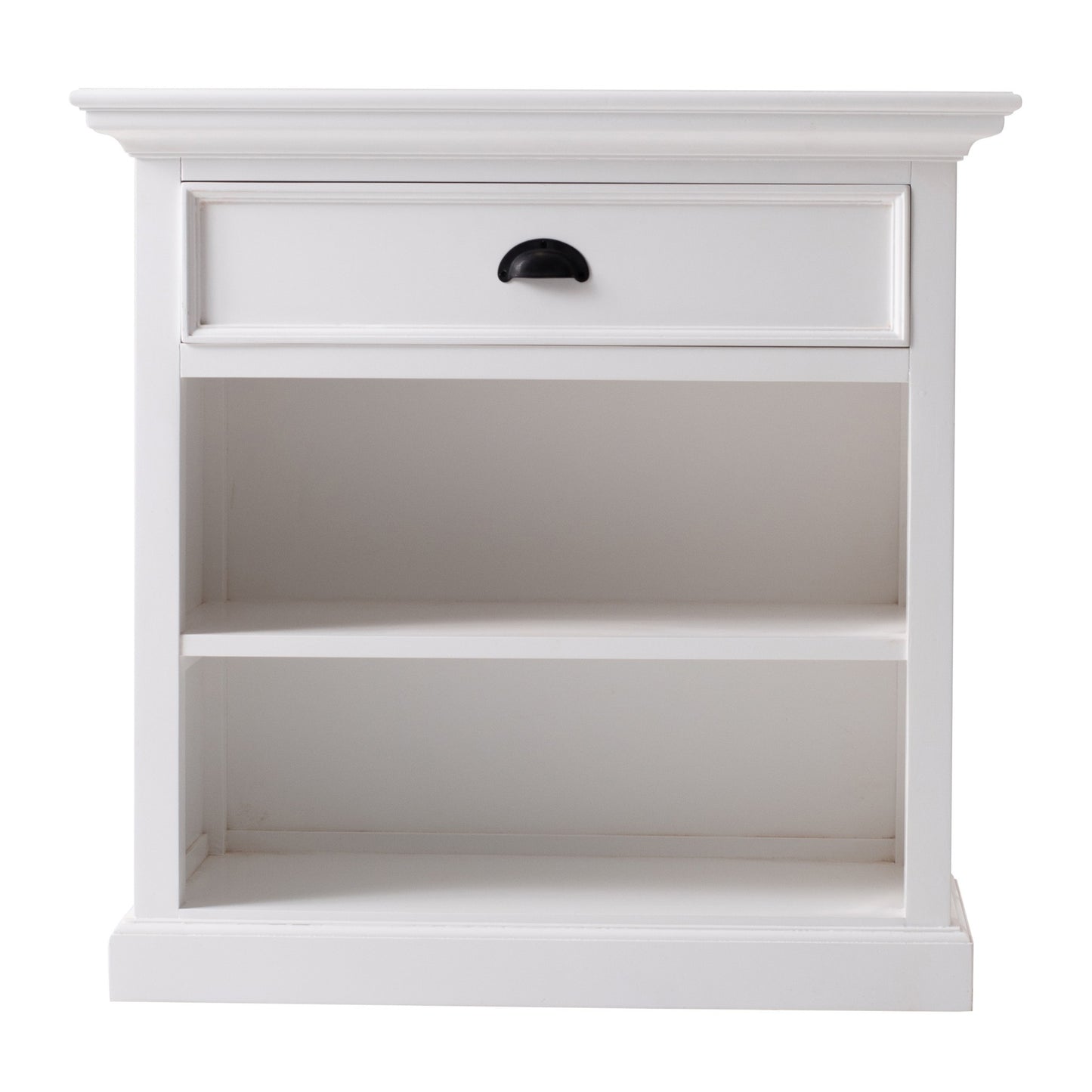 Classic White Large Nightstand With Shelves By Homeroots | Nightstands | Modishstore
