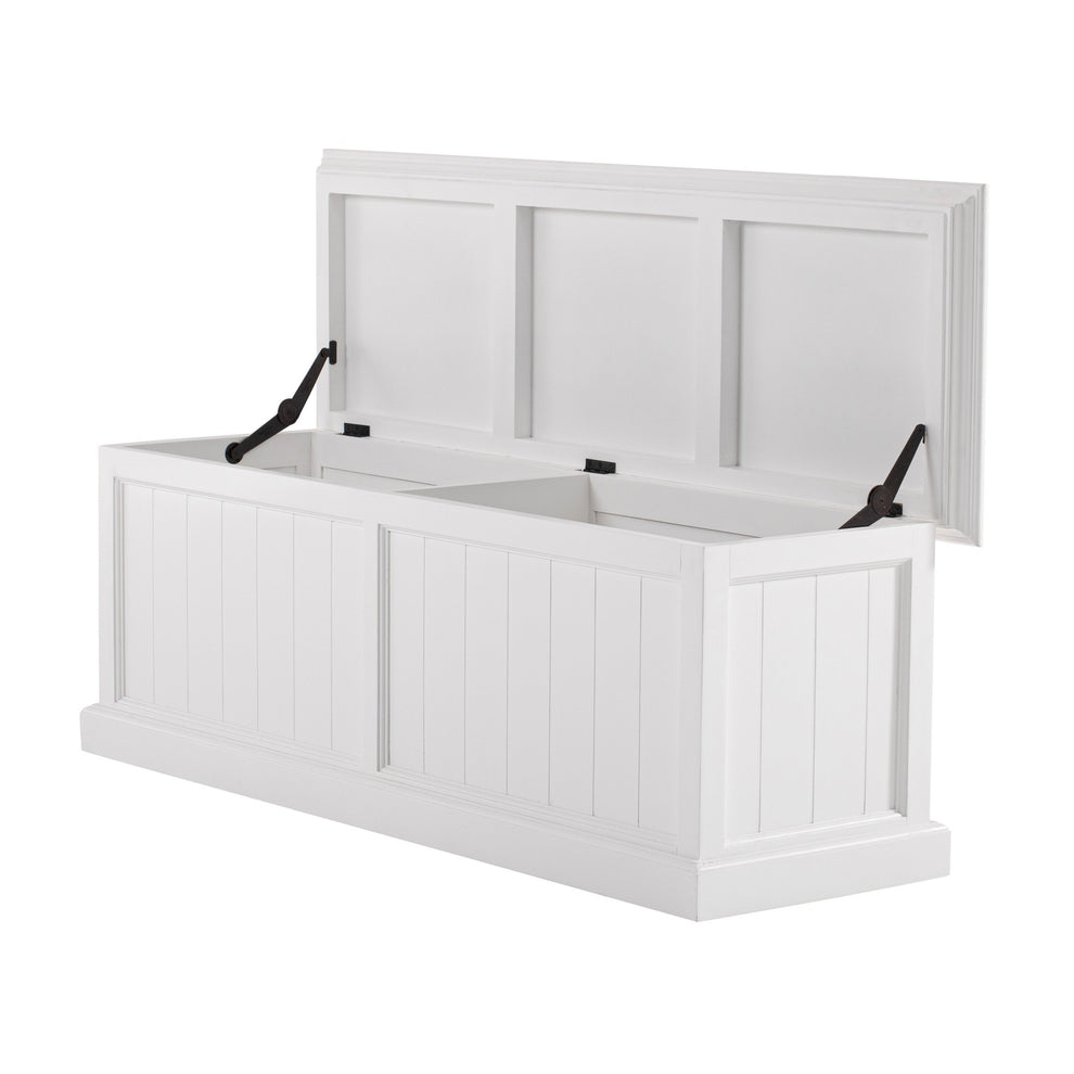 Classic White Paneled Storage Chest By Homeroots | Cabinets | Modishstore - 4